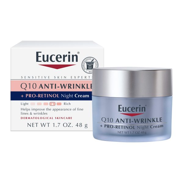 Eucerin Q10 Anti wrinkle +pro Retinol night cream/ يوسرين