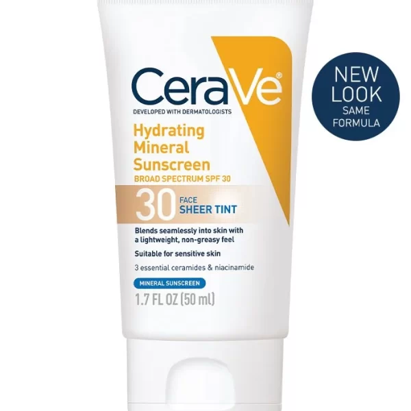 CeraVe Hydrating Mineral Sunscreen SPF 30 tinted/ سيرافي