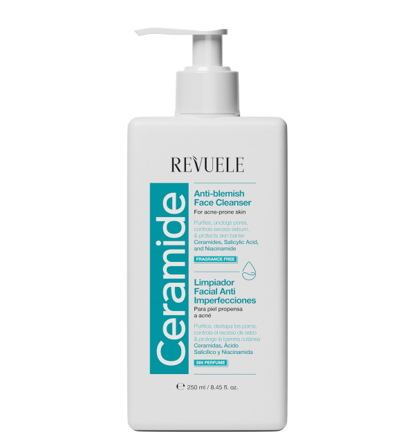 غسول مرمم للبشرة المعرضة للحبوب revuele ceramide 250ml