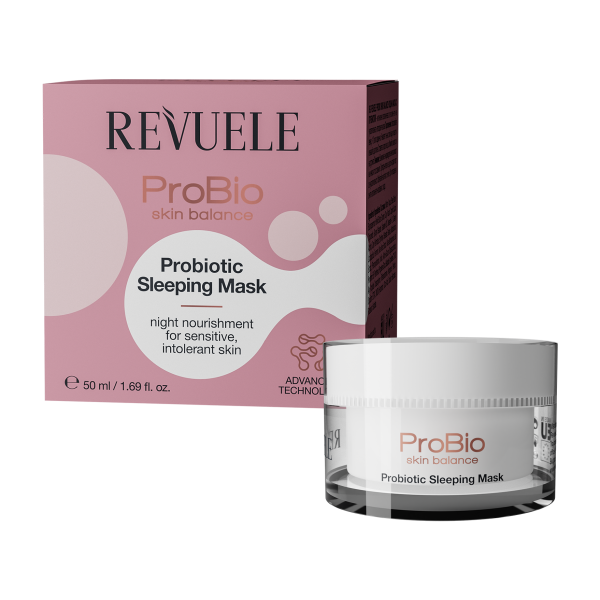 "REVUELE PROBIOTIC SLEEPING FACE MASK 50 ML قناع مرطب بشكل مكثف ليلي للبشرة الحساسة"
