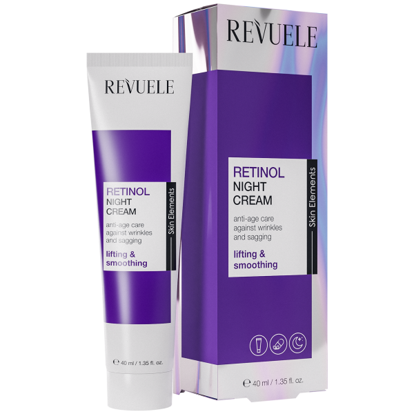 "REVUELE RETINOL NIGHT CREAM, 40 ml  كريم مرطب الريتنول  ليلي مضاد للتجاعيد"