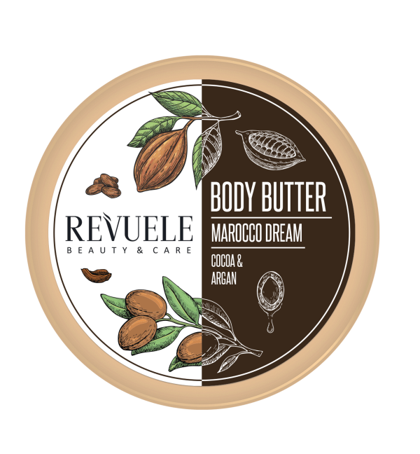 زبدة الجسم بالكاكاو والارغان من ريفولي /REVUELE BODY BUTTER -Cocoa&Argan