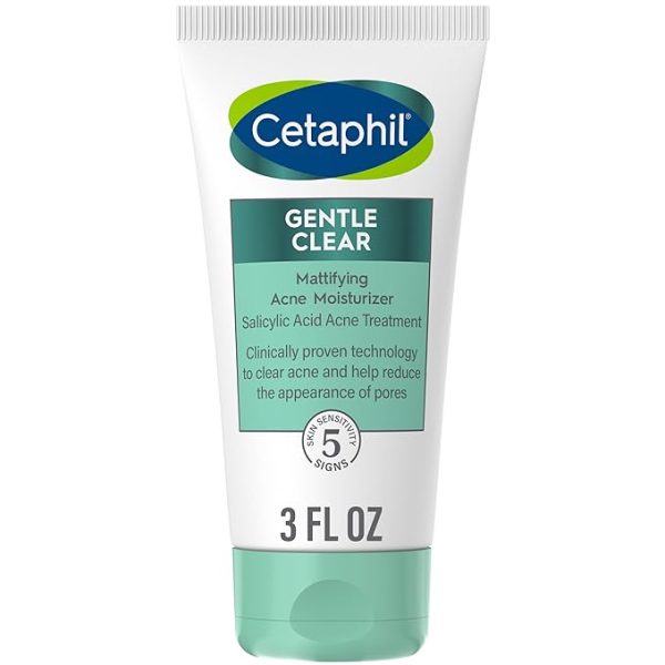 Cetaphil GENTLE CLEAR Mattifying Acne Moisturizer Salicylic Acid Acne Treatment/مرطب وملطف مع حمض الساليسيليك من سيتافيل