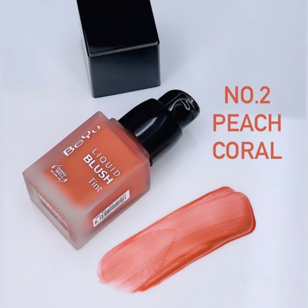 Beyu Liquid Blush Tint Peach Coral No 2 /بلاشر كريمي من بي بو