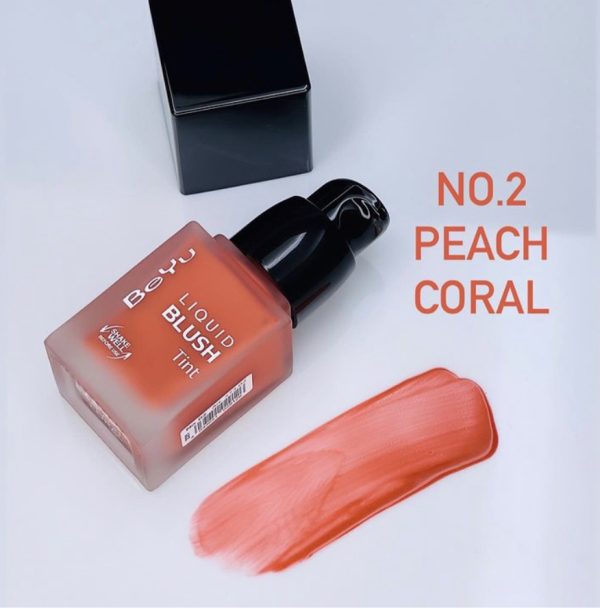 Beyu Liquid Blush Tint Peach Coral No.2 /بلاشر كريمي من بي بو