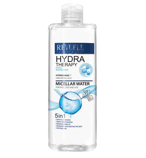 REVUELE-Micellar Water:Hydra Therapy400ml/ماء ميسيلار يزيل المكياج ويظف الوجه من ريفولي