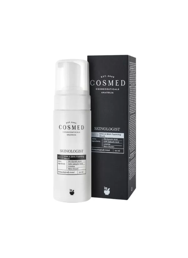 Cosmed Skinologist AHA & BHA Foaming Wash - 150ml | كوزميد غسول فوم بحمض الالفا و البيتا هيدروكسي اسيد - 150 مل