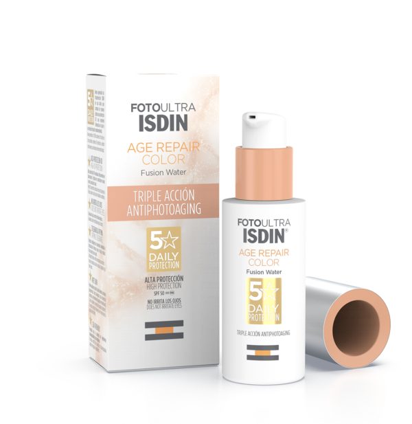 Isdin age repair color fusion water spf 50/واقي شمس ملون مضاد للشيخوخة من اسدين