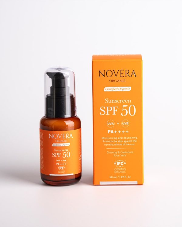 ⁦novera organic sun screen spf 50 / واقي شمس نوفيرا⁩ - الصورة ⁦2⁩