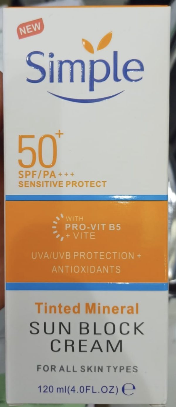 simple spf +50 sensitive protect tint