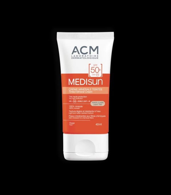 acm medisun mineral tinted cream spf 50 /40ml / اي سي ام