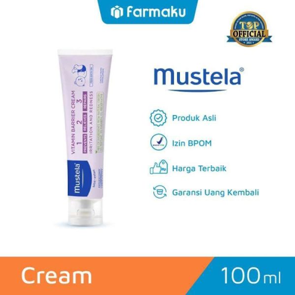 ⁦mustela barrier cream 123/ 100ml⁩ - الصورة ⁦2⁩