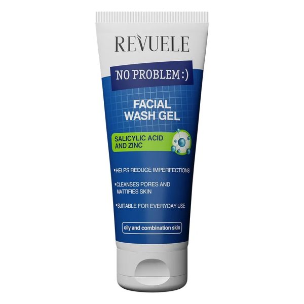 Revuele   No Problem Face Wash Gel   Salicylic Acid & Zinc   200 ml/ريفولي غسول الوجه سالسلك اسد