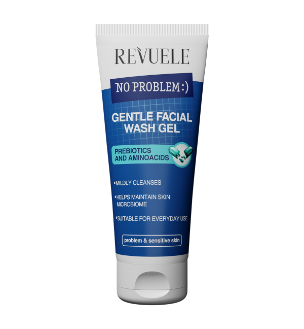 REVUELE NO PROBLEM GENTLE FACIAL WASH GEL PREBIOTICS AND AMINOACIDS/  غسول الوجه بالبروبايوتك ريفولي