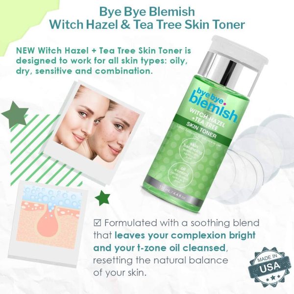 ⁦Bye bye blemish witch hazel + tea tree skin toner/ تونر من باي باي بليمش⁩ - الصورة ⁦2⁩