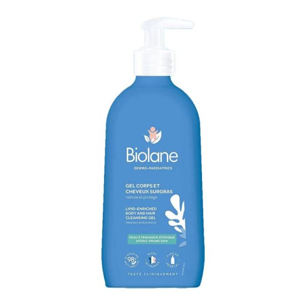 Biolane lipid enriched body and hair cleanser 350ml / غسول بايولان الغني بالدهون المخصص للشعر والجسم