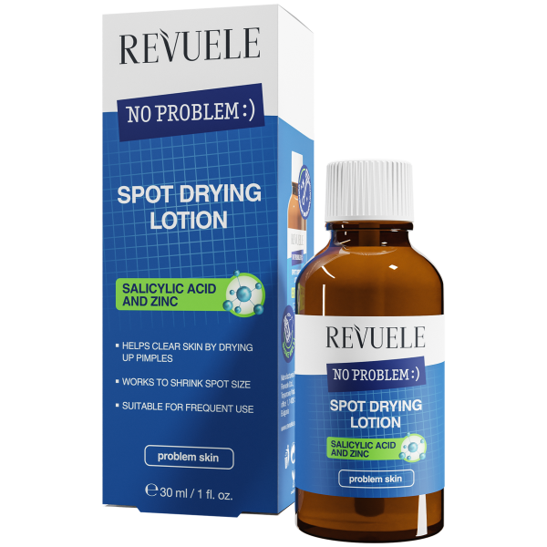 REVUELE NO PROBLEM SPOT DRYING LOTION SALICYLIC ACID AND ZINC/ محلول التجفيف من ريفولي