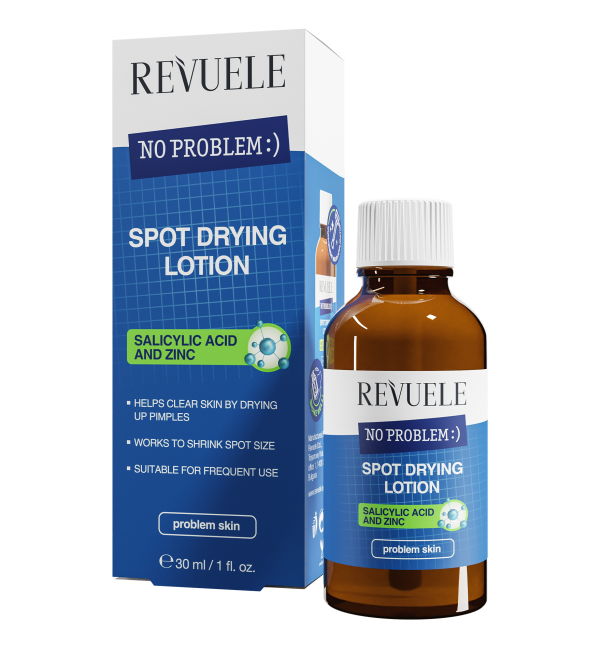 REVUELE NO PROBLEM SPOT DRYING LOTION SALICYLIC ACID AND ZINC/ محلول التجفيف من ريفولي