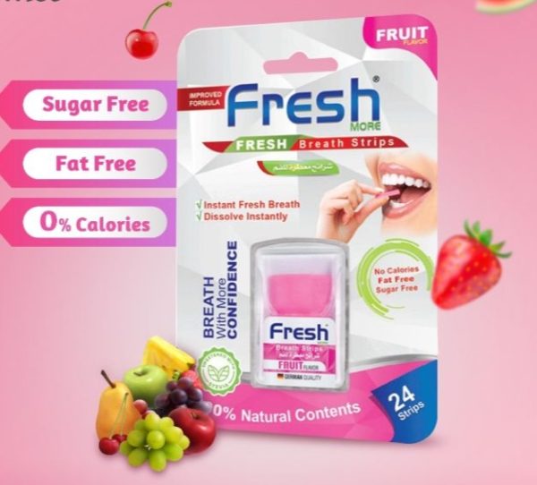 Fresh mouth strtips fruit 24 strtips / شرائح فريش معطرة للفم