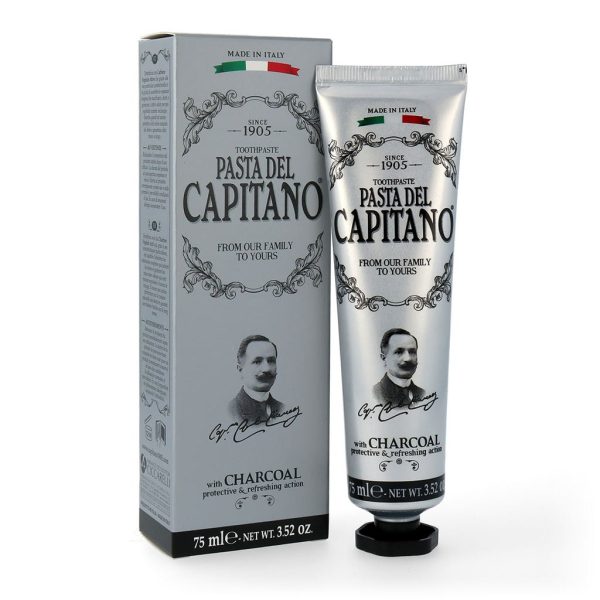 Capitano with charcoal toothpaste  75 ml/ معجون اسنان