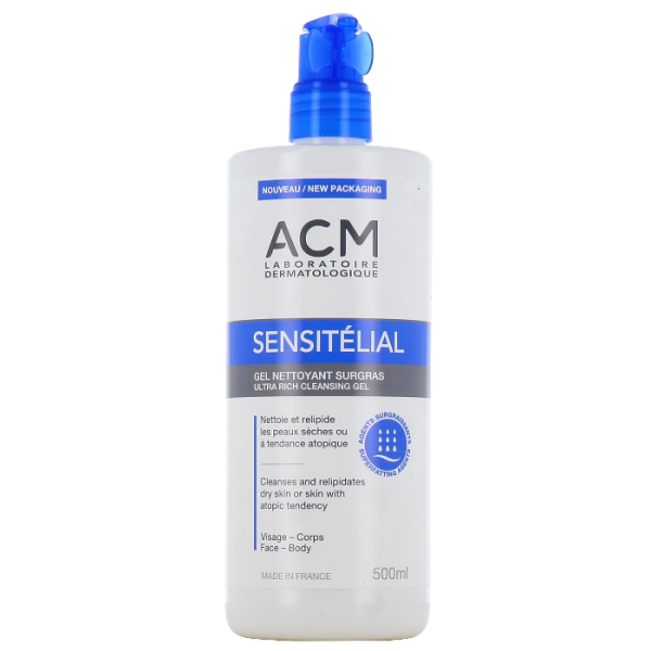 ACM SENSITÉLIAL ULTRA RICH CLEANSING GEL 500ML / جل غسول مرطب للبشره الجافه والاكزيما من اي سي ام