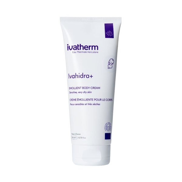 ivatherm Ivahidra+ Emollient Body Cream - 200ml / كريم ترطيب الجسم من ايفاثيرم - 200 مل‏