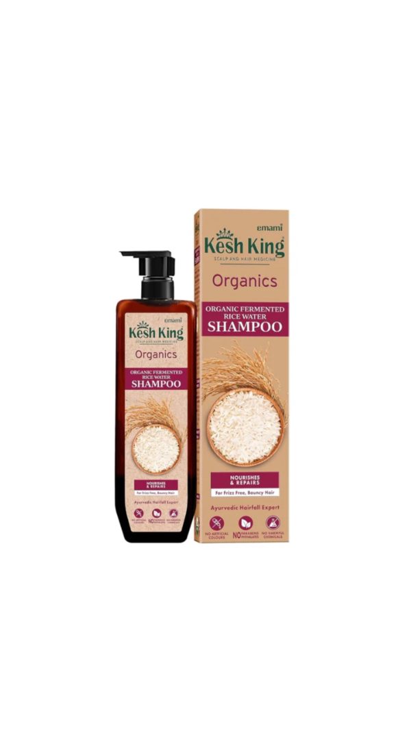 KESH KING ORGANICS FERMENTED RICE WATER SHAMPOO - 300ML | كيش كينغ شامبو عضوي بماء الارز - 300 مل