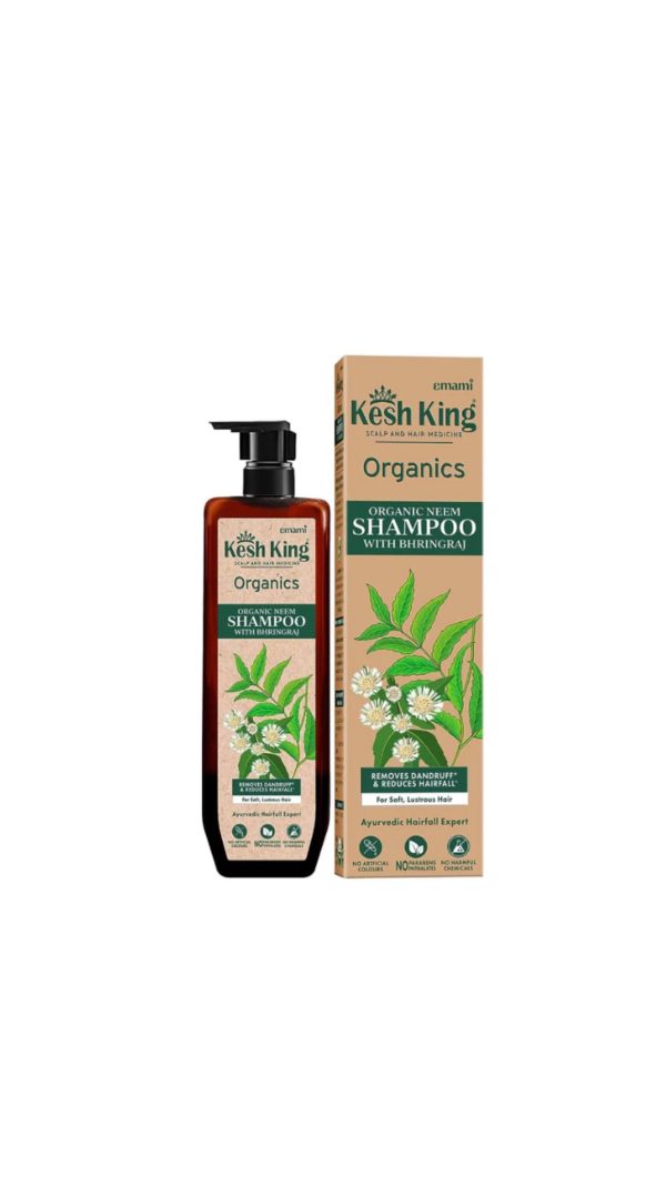 KESH KING ORGANIC NEEM SHAMPOO WITH BHRINGRAJ - 300ML | كيش كينغ شامبو عضوي ضد القشرة وتساقط الشعر - 300 مل