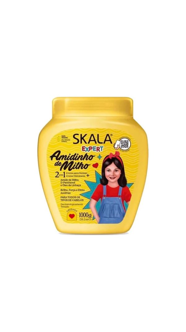 كريم SKALA Amidinho de Milho Kids 1kg35.2oz - العناية اليومية للشعر الرقيق