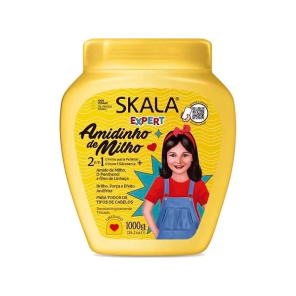 كريم SKALA Amidinho de Milho Kids 1kg35 2oz   العناية اليومية للشعر الرقيق