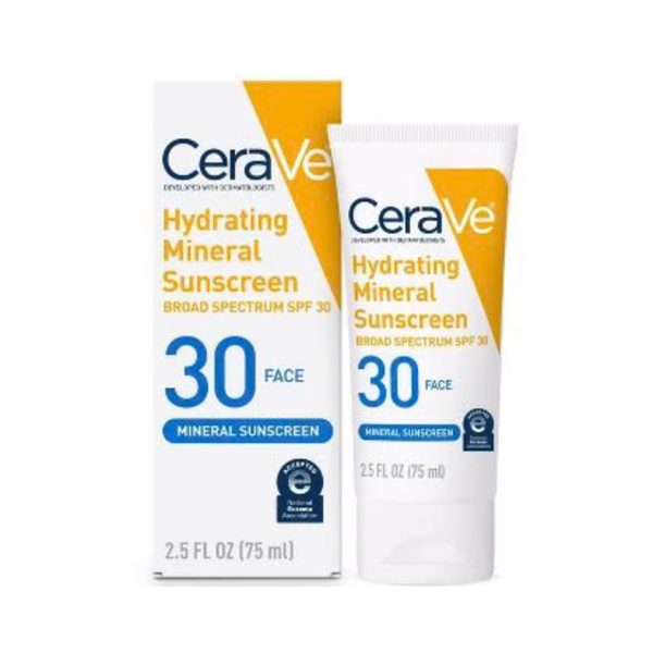 CERAVE HYDRATING MINERAL FACE SUNSCREEN LOTION SPF 30   75ML | سيرافي مرطب لوشن و واقي شمسي بعامل حماية 30   75 مل