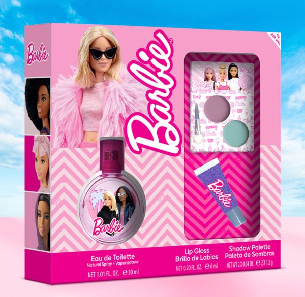 Gift Set with EDT 30 ml, Lip Gloss & Eye Shadow Barbie / باربي