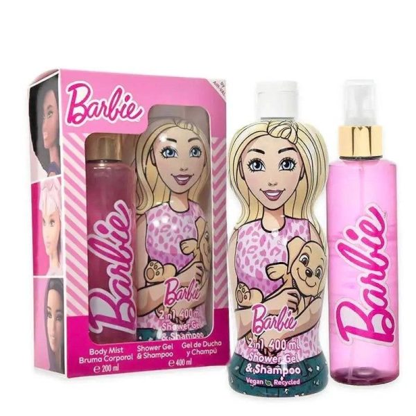 Gift set with body mist 200ml & shower gel& shampoo 400ml Barbie /باربي