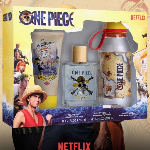 One Piece Gift Set Eau de Toilette 100 ml , Shower gel & water bottel سيت هديه ون بيس