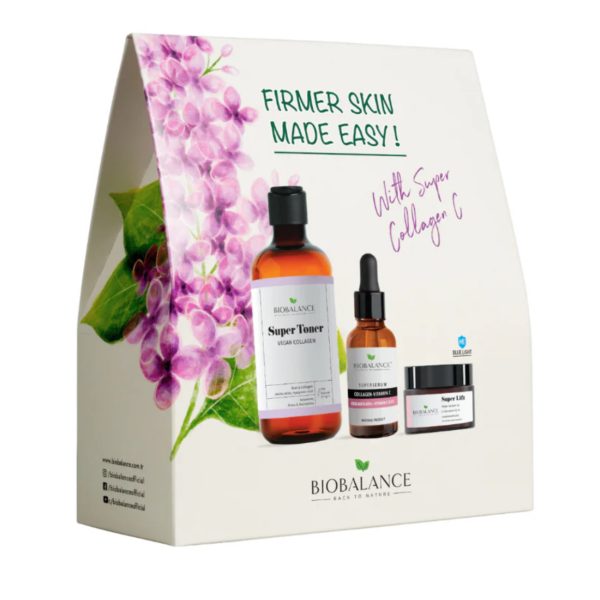 BIO BALANCE YOUR DAILY FIRMING ROUTINE WITH SUPER COLLAGEN-BOOSTER SET - 3PCS | بايو بالانص روتين يومي غني بالكولاجين - ٣ قطع