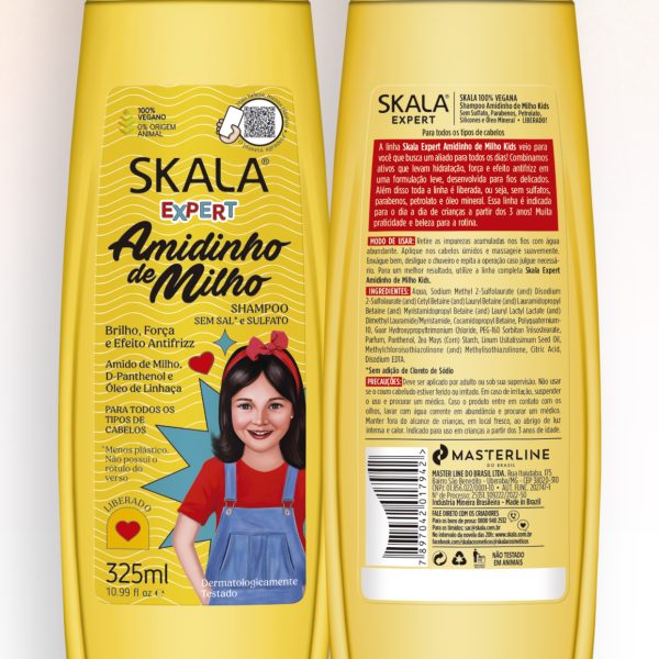 SKALA AMIDINHO DE MILHO KIDS SHAMPOO   325ML | سكالا شامبو للأطفال   325 مل