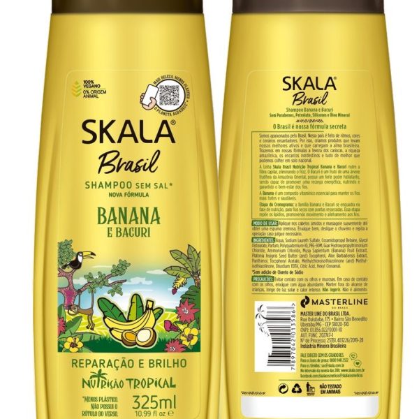 SKALA BOMBA BANANA SHAMPOO  325ML | سكالا شامبو بالموز للشعر المجعد   325 مل