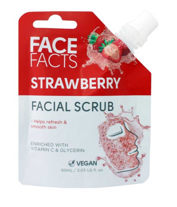 مقشر وجه بالفراولة 60 مل من فيس فاكتس Face Facts Strawberry Facial Scrub