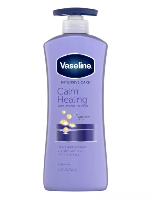 VASELINE INTENSIVE CARE CALM HEALING LOTION - 600ML | فازلين لوشن التئام البشرة الجافة للحسم - 600 مل