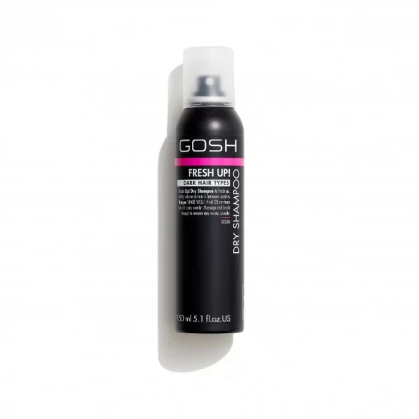 GOSH FRESH UP! DRY SHAMPOO FOR DARK HAIR - 150 ML | جوش شامبو جاف فريش اب للشعر الداكن - 150 مل