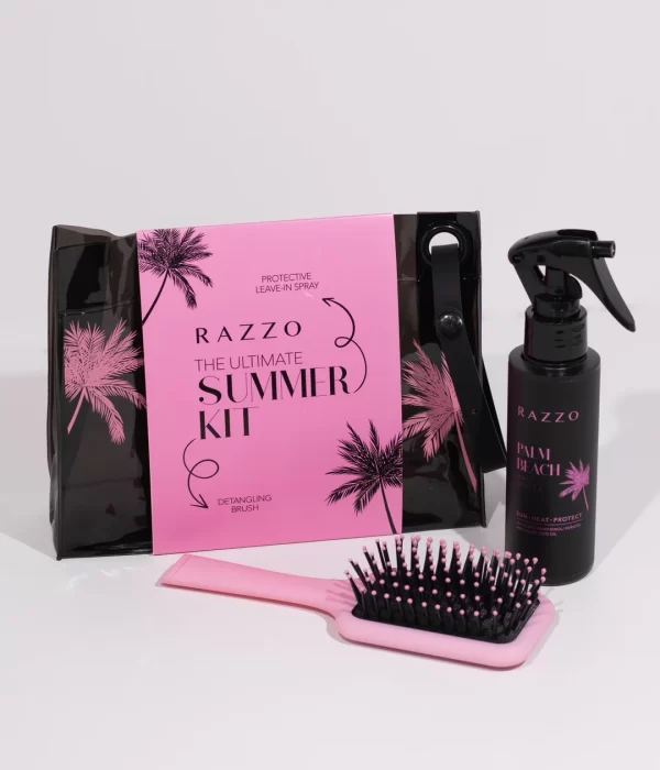 ⁦RAZZO THE ULTIMATE THE SUMMER KIT ( PROTECTIVE LEAVE-IN SPRAY & DETANGLING BRUSH ) | رازو مجموعة للعناية بالشعر⁩ - الصورة ⁦2⁩