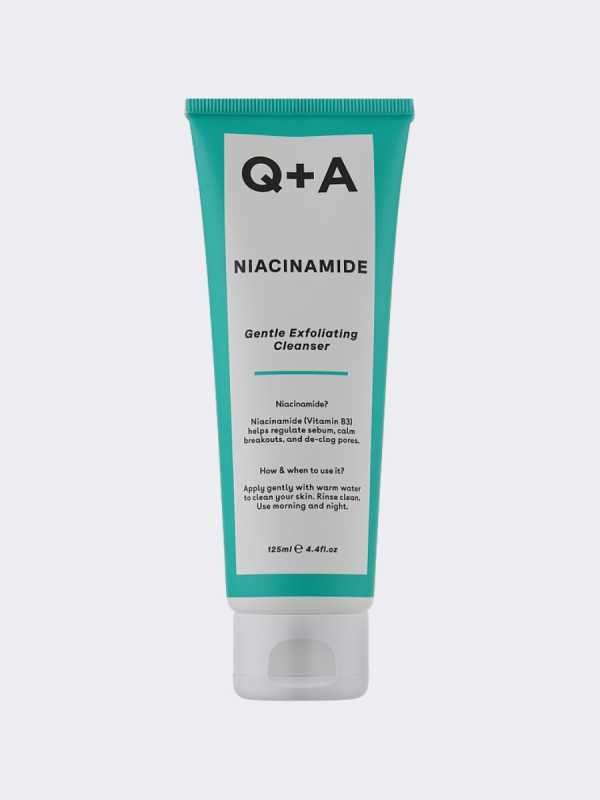 Q+A NIACINAMIDE GENTLE EXFOLIATING CLEANSER - 125ML | كيو بلس ايه غسول مقشر لطيف بالنياسيناميد - 125 مل