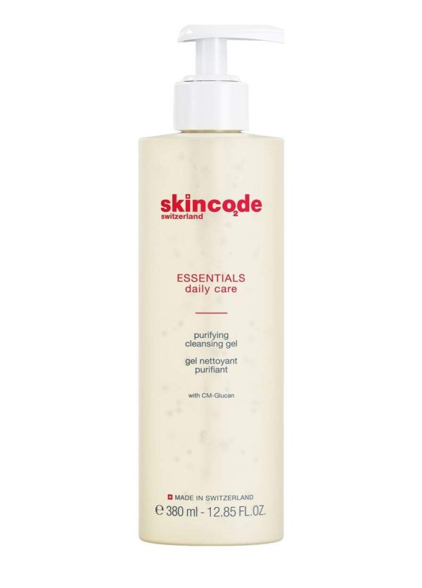 غسول لجميع أنواع البشرة 380 مل من سكن كود Skincode Essential Daily Care Purifying Cleansing Gel 380ml