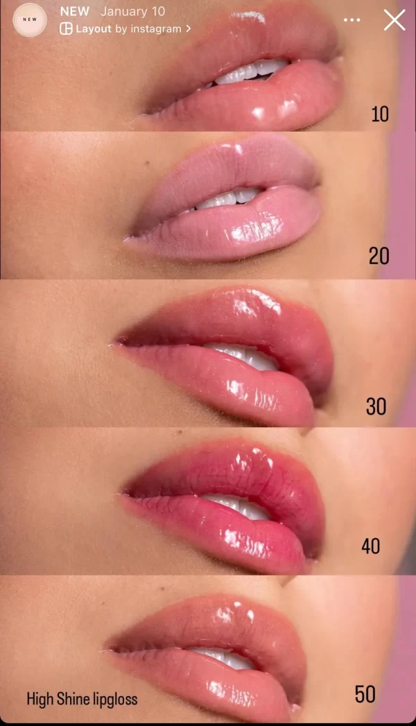 ⁦ZEENA HIGH SHINE LIPGLOSS - 5ML so nude 020 | زينة غلوس الشفاه اللامع - 5 مل⁩ - الصورة ⁦2⁩