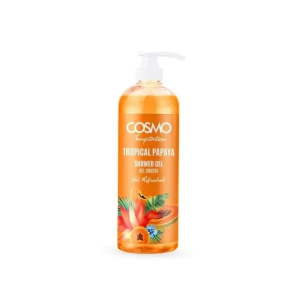 COSMO Papaya Tropical Shower Gel - 1000ml | كوزمو جل استحمام بالبابايا - 1000 مل