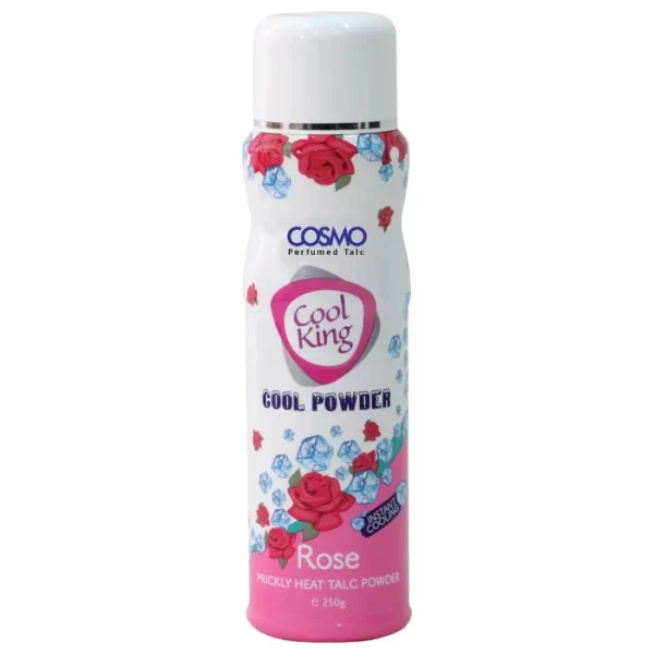 COSMO Cool King Cool Powder ROSE - 250g | كوزمو بودرة معطرة للجسم بالورد - 250 غرام