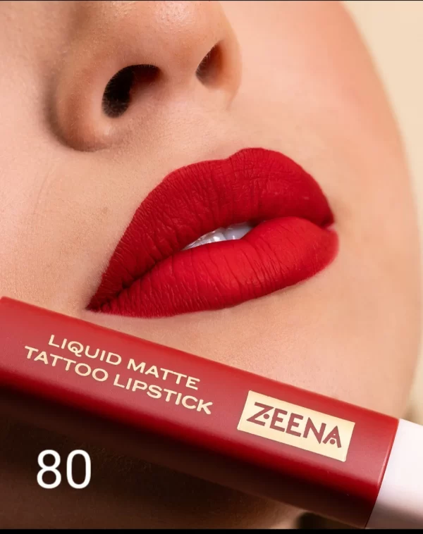 ZEENA LIQUID MATTE TATTOO LIPSTICK 080 | زينه احمر شفاه سائل مات