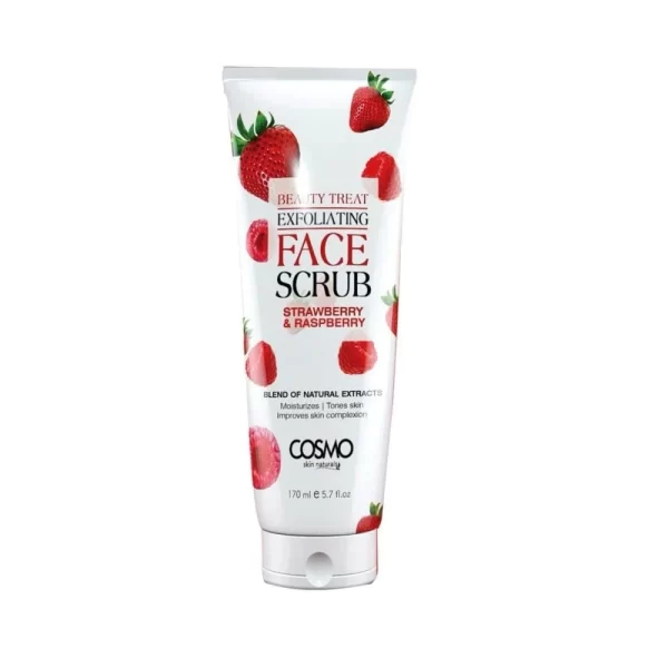 COSMO Face Scrub with strawberry & raspberry - 170ml | كوزمو مقشر للوجه بالفراوله والروزبيري - 170 مل