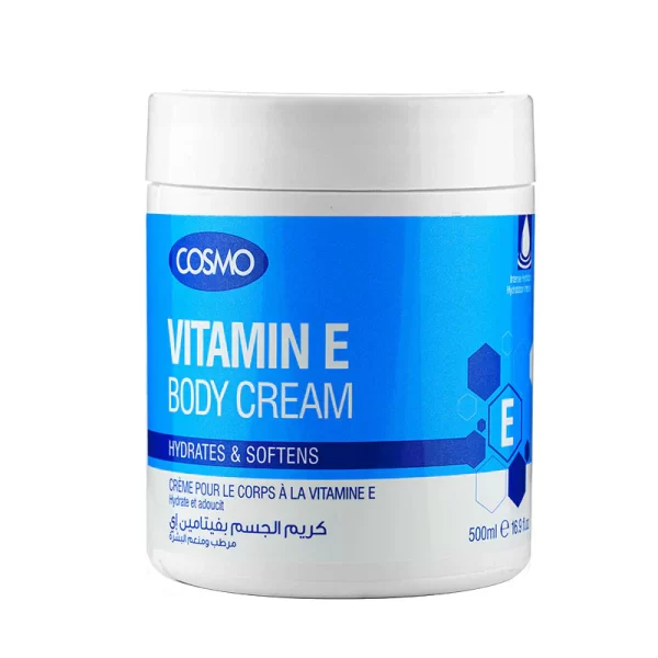 COSMO Vitamin E Body Cream - 500ml | كوزمو كريم فيتامين اي للجسم - 500 مل