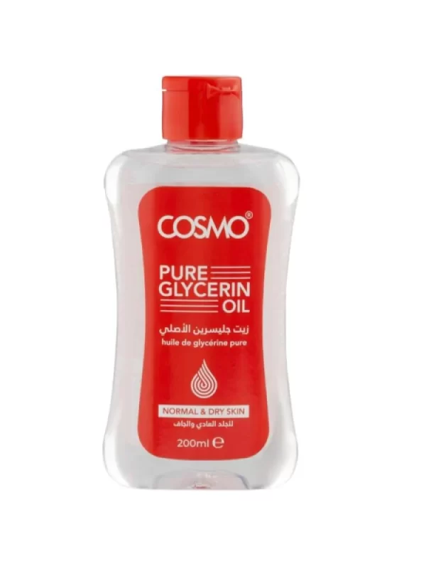 زيت جليسرين الأصلي للجلد العادي والجاف من كوزمو - 200 مل | COSMO pure glycerin oil